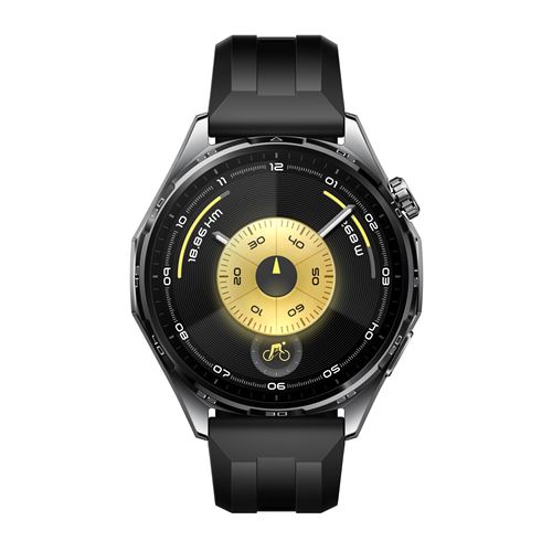 Montre connectée Huawei Watch GT6 46 mm Bluetooth Noir avec bracelet fluoroélastomère Noir