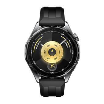 Montre connectée Huawei Watch GT6 46 mm Bluetooth Noir avec bracelet fluoroélastomère Noir - 1