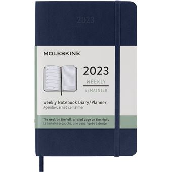 Agenda scolaire Moleskine 2022 2023 Semainier format de poche Souple Bleu Saphir