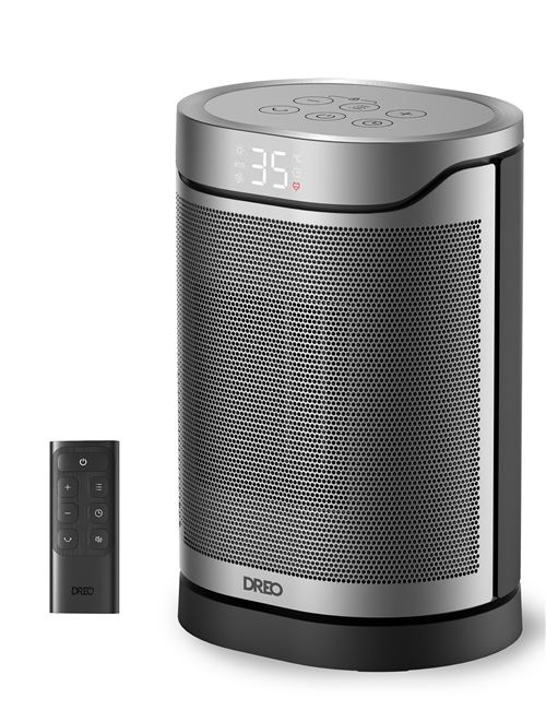 Dreo Noir Chauffage D'appoint Colonne Heater 318 Hyper-Céramique 1500 W Thermostat 5–35 °C Oscillation 70° - Neuf - Image 2