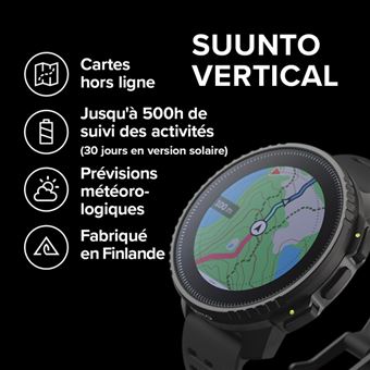 Montre connectée Suunto Vertical All Black avec bracelet silicone Noir -  Montre connectée - Achat & prix