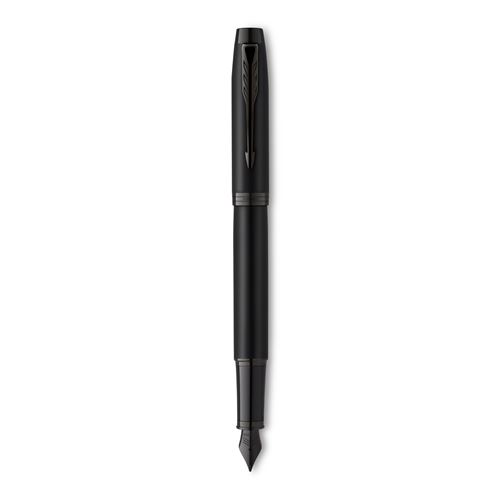 PARKER IM Monochrome Stylo plume, Noir Mat, Plume moyenne, encre bleue, Coffret cadeau