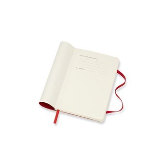 Agenda semainier Moleskine Format de poche Couverture souple 2022 Rouge Ecarlate