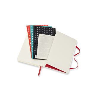 Agenda semainier Moleskine Format de poche Couverture souple 2022 Rouge Ecarlate