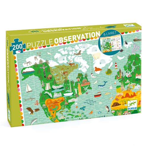Puzzle D'Observation 200P Les Monuments Du Monde Djeco