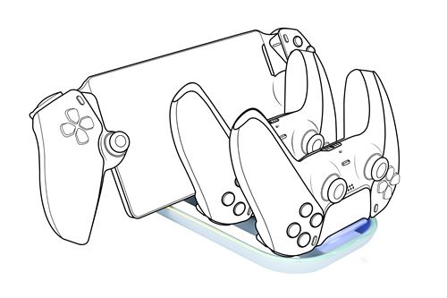 Triple chargeur BigBen pour console Playstation Portal et manettes DualSense PS5 - vue 2
