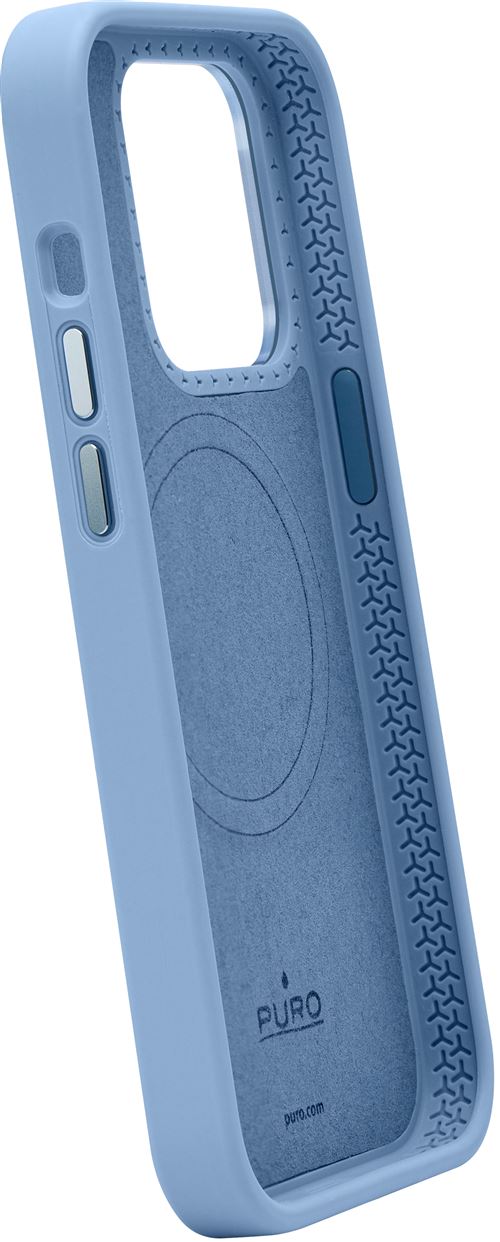 Coque en silicone MagSafe Puro iPhone 15 - Bleu