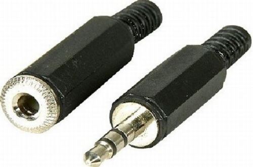 Adaptateur audio Temium 2 fiches audio Jack 3.5 mm 1 Mâle 1 Femelle