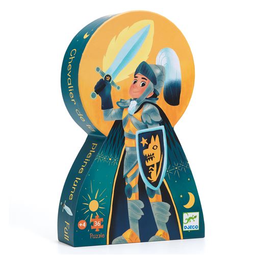 Djeco Puzzle 36 pièces Chevalier et Loup - Aventure Épique