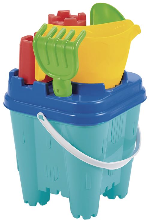 Ecoiffier Multicolore Jeu De Plage Seau Garni Château Fort 18,5 Cm