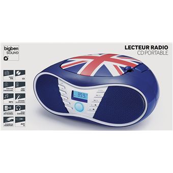 bigben radio/lecteur CD portable CD61 bleu