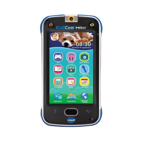 Vtech – Kidicom Max Bleu – Téléphone Pour Enfant évolutif, Ultra Résistant, Sécurisé, Avec Appareil Photo Intégré