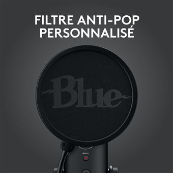 Kit pour streaming gamer Logitech Blue Yeti avec filtre anti-pop