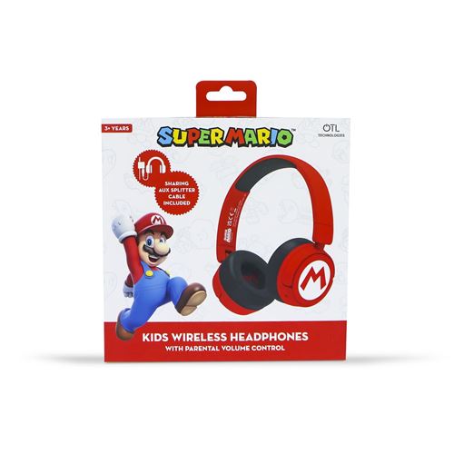 Jeu éducatif et électronique Otl Super Mario Logo Kids Wireless Headphones