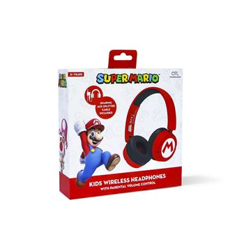 Jeu éducatif et électronique Otl Super Mario Logo Kids Wireless Headphones