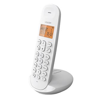 Logicom Iloa 155T - Schnurloses Telefon - Anrufbeantworter mit Anrufer-ID - DECT\GAP - (Konferenz-) Dreierkonferenzfunktion - weiss - 1