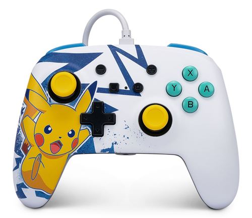 Power A Multicolore Manette Filaire Pour Nintendo Switch Powera Pokémon Pikachu High Voltage