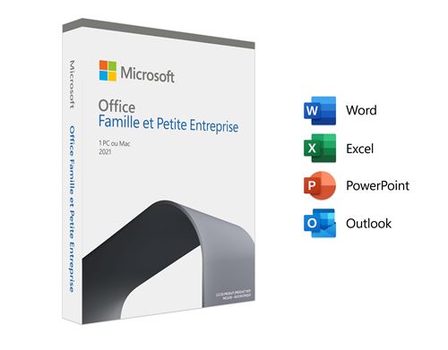 Microsoft Office Famille et Petite Entreprise 2021 FPP 1 PC ou Mac