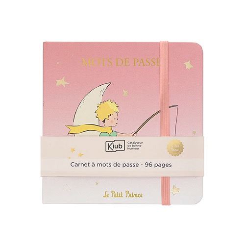 Carnet à mots de passe carré Kiub Le Petit Prince pêche aux étoiles