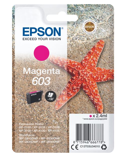 Cartouche d'encre Epson Etoile de mer 603 Magenta