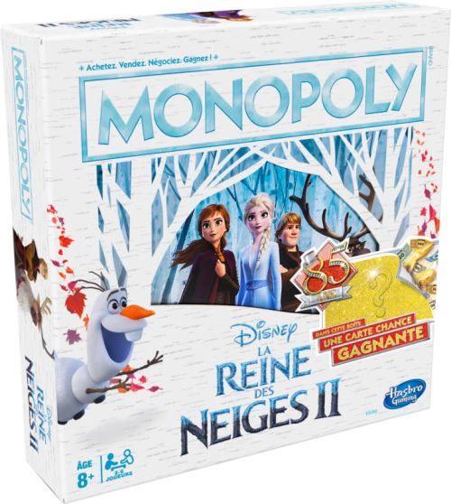 Monopoly La Reine Des Neiges - Jeu De Societe - Jeu De Plateau - Version Francaise - La Chance Vous Sourit