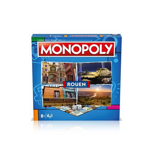 Jeu De Plateau Winning Moves WM03631-FRE-6 – Monopoly Rouen, 2 à 6 Joueurs