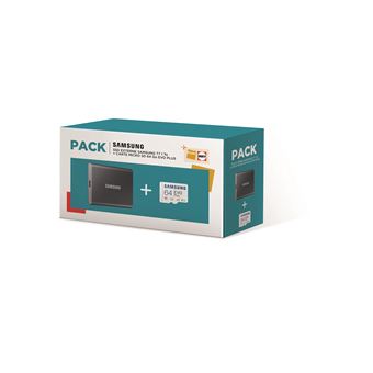 + Externe Preis Pack TB SSD-Festplatte 1 & GB Einkauf Titangrau SSDs Schweiz 64 Portable 3.2 Samsung - Externe Plus Fnac - USB T7 | fnac Evo Micro-SD-Karte