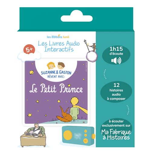 Livre audio interactif Lunii pour Ma Fabrique à Histoires Suzanne et Gaston rêvent avec Le Petit Prince - vue 2