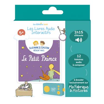 Conteuse d’histoires Lunii Coffret Album Suzanne et Gaston rêvent avec Le Petit Prince