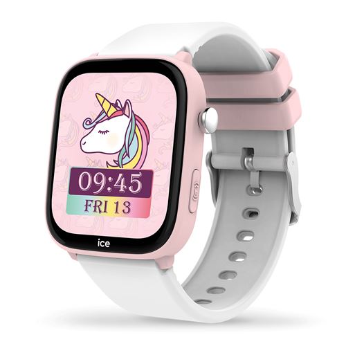 Montre connectée Ice-Watch Ice Smart Junior 3.0 Find My Bluetooth Rose avec bracelet Blanc