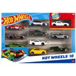 Coffret de 10 voitures Hot wheels Mattel Modèle aléatoire