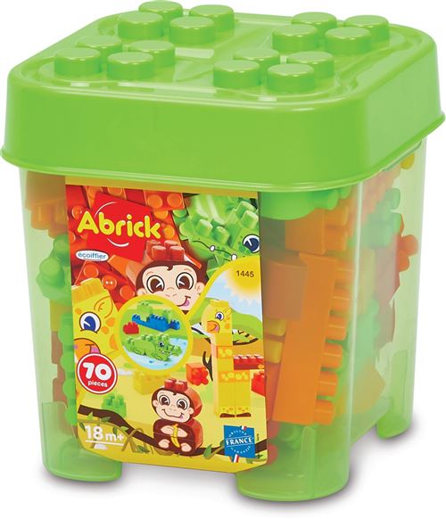 Ecof Multicolore Jeu De Construction Ecoiffier Baril Jungle 70 Pièces Abrick