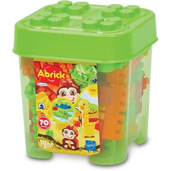 Jeu de construction Ecoiffier Baril Jungle 70 pièces Abrick