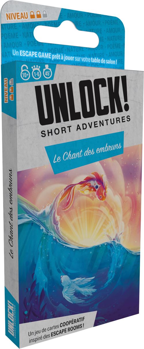 Jeu D'Escape Game Asmodee Unlock! Short 11 Le Chant Des Embruns – Coopératif, 1 À 6 Joueurs, 40 Min