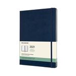 Agenda-carnet 2021 semainier Moleskine Rigide très grand format Bleu