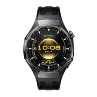 Montre connectée Huawei Watch GT6 Pro 46 mm Bluetooth Titane noir avec bracelet fluoroélastomère Noir