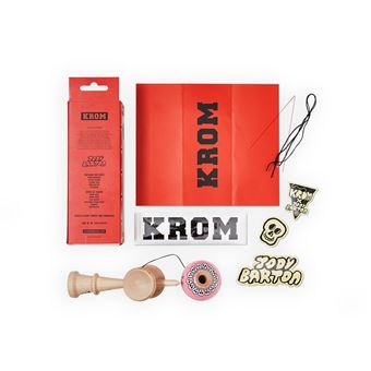 Jeu de plein air Krom Kendama Jody Barton Skeletons Rose