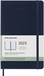 Agenda scolaire Moleskine 2022 2023 Semainier grand format Rigide Bleu Saphir