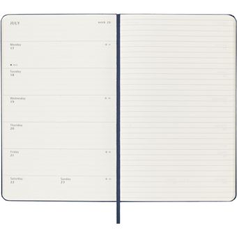 Agenda scolaire Moleskine 2022 2023 Semainier grand format Rigide Bleu Saphir