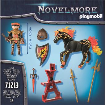 Playmobil Novelmore 71213 Chevalier Burnham Raider Cheval de feu