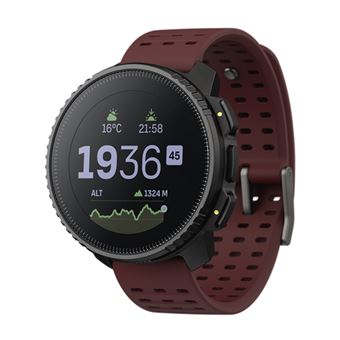 Montre connectée Suunto Vertical Black Ruby avec bracelet silicone Noir et Rouge