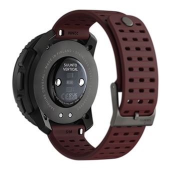 Montre connectée Suunto Vertical Black Ruby avec bracelet silicone Noir et Rouge