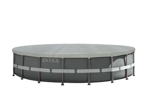 Bâche hiver pour piscine tubulaire ronde Intex Ø5,49 m Gris
