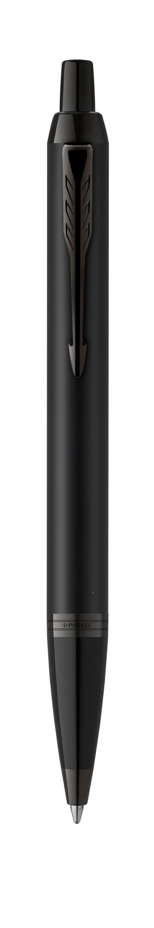 PARKER IM Stylo bille noir monochrome, pointe moyenne, Coffret cadeau