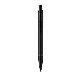 PARKER IM Monochrome Stylo bille, Noir Mat, recharge bleue pointe moyenne, Coffret cadeau