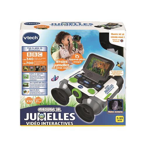 VTech Genius Jumelles Vidéo Interactives Jumelles Enfant 10x21 avec Écran Couleur Photos et Vidéos de la BBC Jouet Scientifique Éducatif Cadeau Enfant Dès Contenu en Français - vue 2