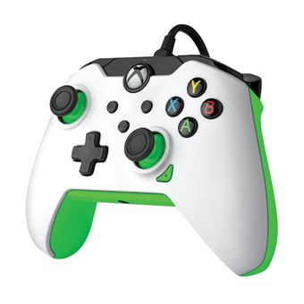 Manette filaire Pdp pour Xbox et PC Blanc fluo