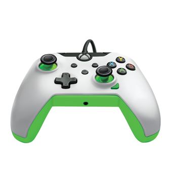 Manette filaire Pdp pour Xbox et PC Blanc fluo