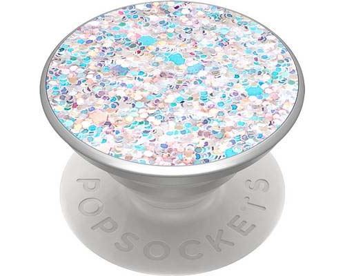 PopSockets Swappable PopGrip - Multifunctionele houder voor mobiele telefoon - sprankelend sneeuwwit - wit