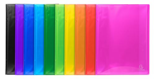Exacompta Multicolore Protège-Documents A4 À 100 Vues Semi-Rigide Iderama Modèle Aléatoire